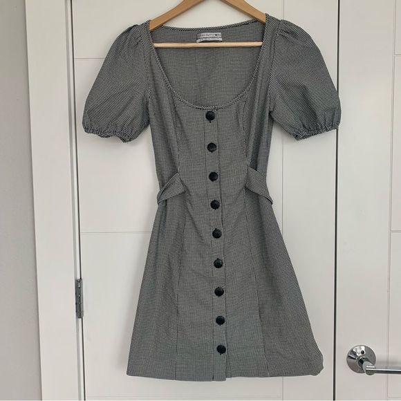 Urban Outfitters XS Houndstooth Button Down Dress - Picture 1 of 5